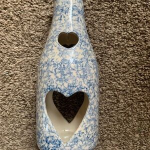 Ceramic Studio Art Pottery Tea Light Holder Bottle